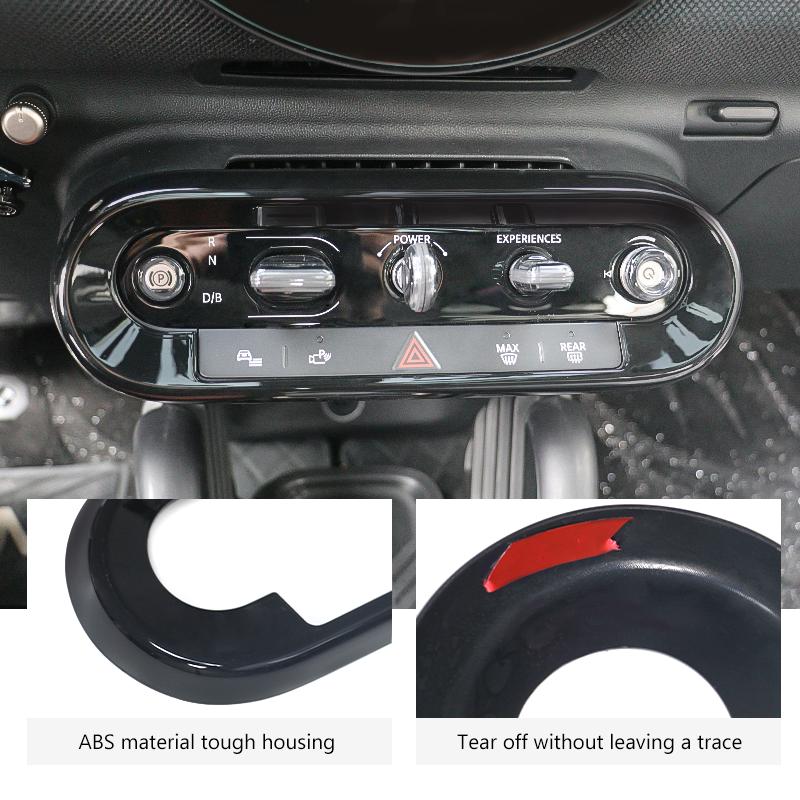 Zentrales Bedienknopf-Panelgehäuse für BMW MINI Cooper E/SE J01 J05 U25 F65 F66 F67 Countryman Auto-Innenraum-Dekorationsabdeckung