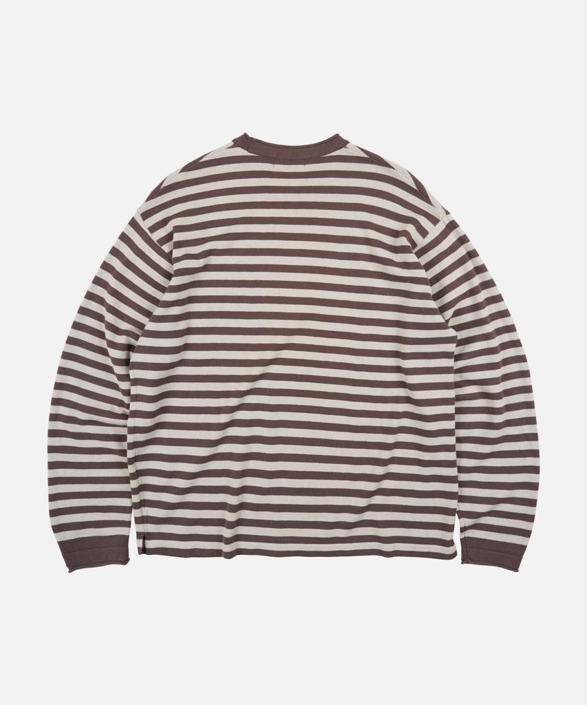 FRIZMWORKS Stripe Knit Long Sleeve _ Brown