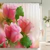 3D Beautiful Flower Printing Bathroom Curtain Polyester Waterproof With Hooks Home Decoration Shower Curtain Bathroom Screen