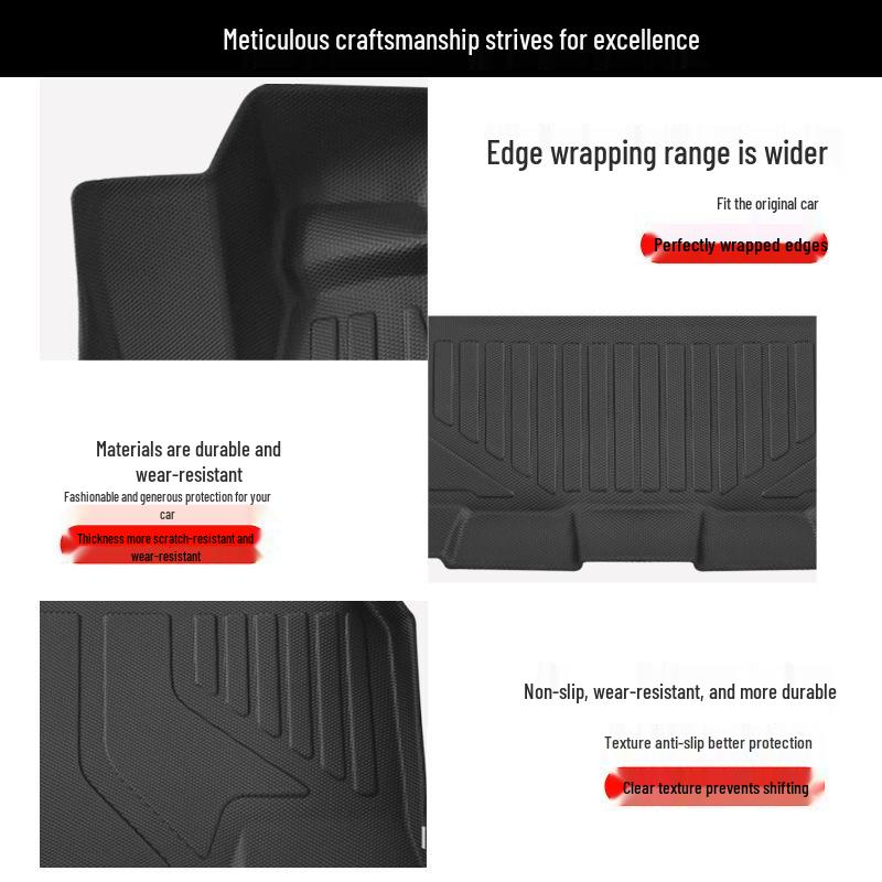 Eco-Friendly Odorless TPE Floor Mats for BYD Dolphin RHD, All-Weather Trunk Mat