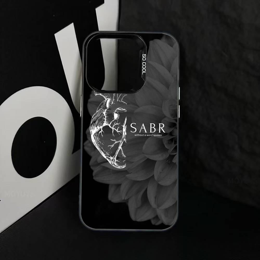 Sabr Patience Arabic Phone Case For iPhone 17,16,15,14,13,12,11 Plus,Pro Max,XS,Colorful Silver Phone case Funda Cover iPhone12PROMAX