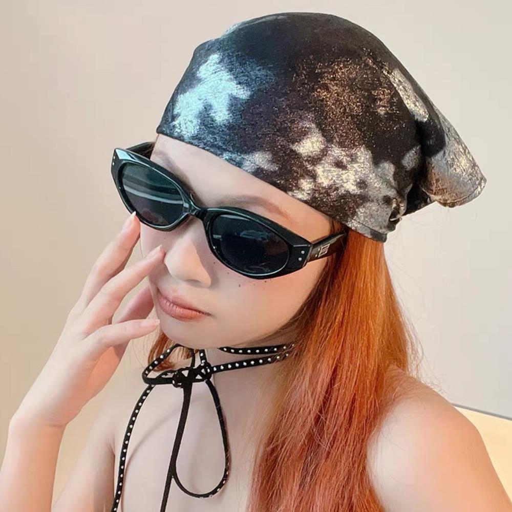 HOT Luxury Bandana Soft Neckerchief Hijab Hair Scarves Bandana Neck Kerchief Y2K Hair Shawl Wrap Hair Bands Ribbon Headband