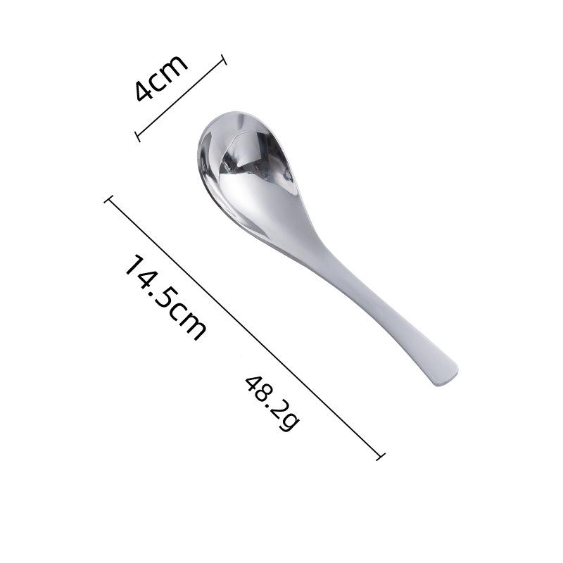 HANYANG Stainless Steel Thickened Spoon Soup Spoon Children's Long-handled Rice Spoon Tableware