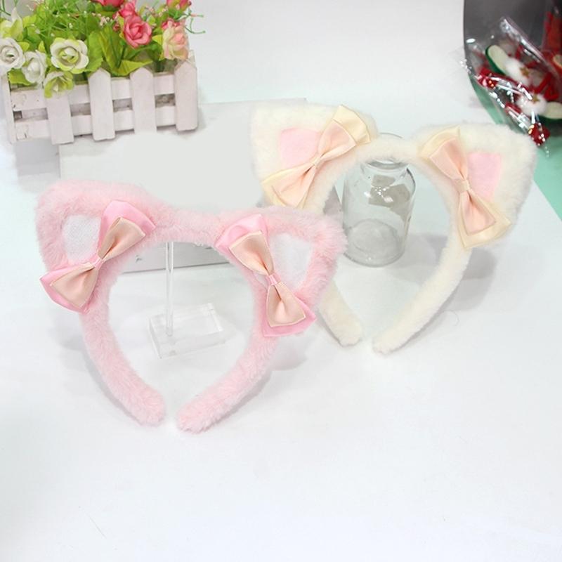 Realistic Gray Animal Ear Hairband Elastic Design For Role Play And Daily Wear Photo Props