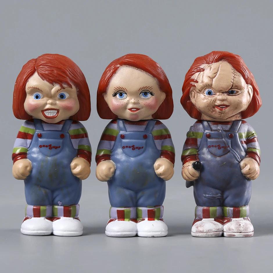 3pcs/set Good Guys Child's Play Mini Chucky Figurine PVC Cute Toys Model Doll Brinquedos