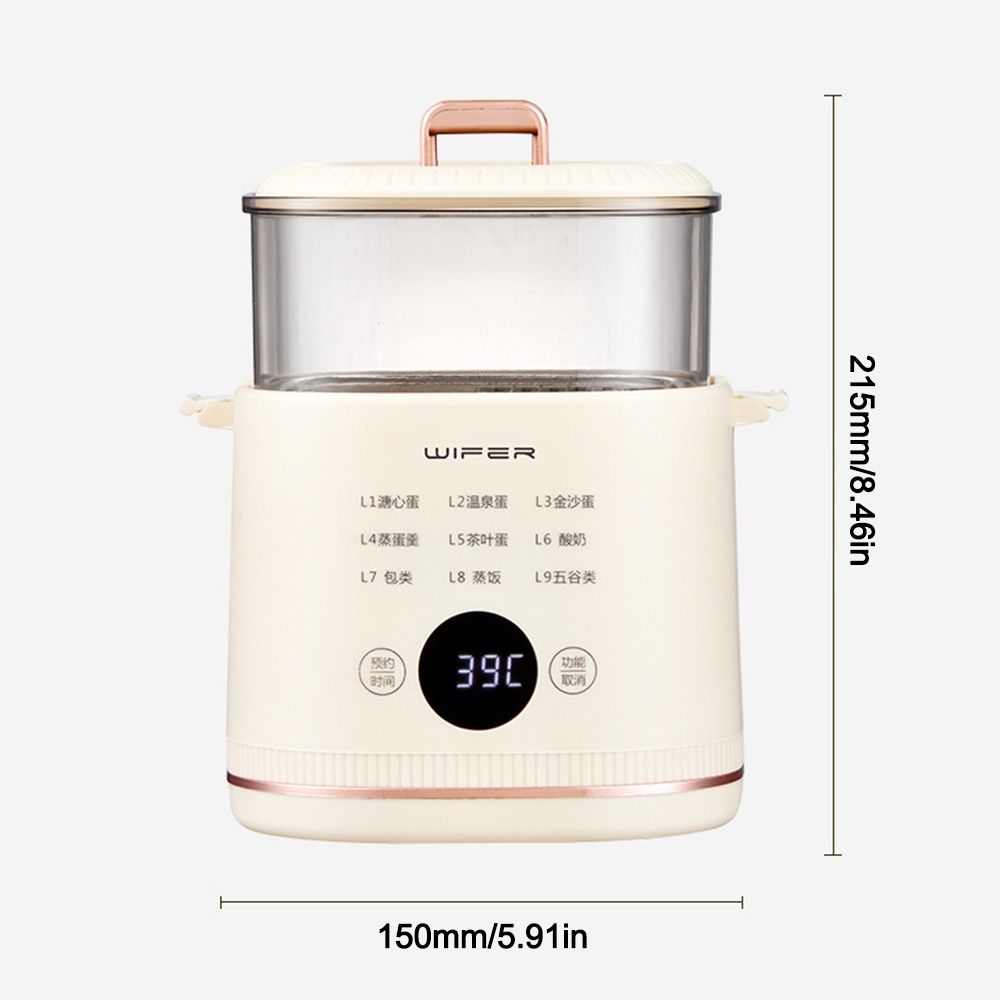 2-Layer Egg Boiler 24-Hour Timing Breakfast Machine Portable Egg Steamer