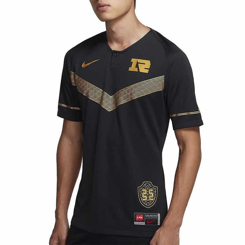 Nike T Shirts Men's Black Crew Neck Moderate Straight Fit CV9630-010