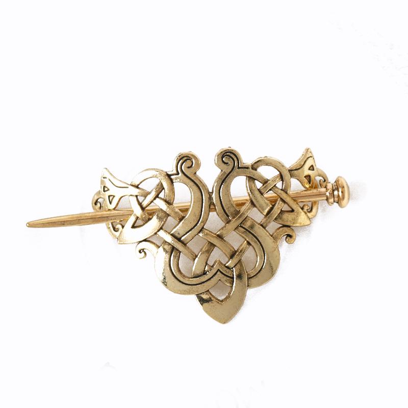 European & American Retro Celtic Knot Hairpin - Metal Crown Updo Clip