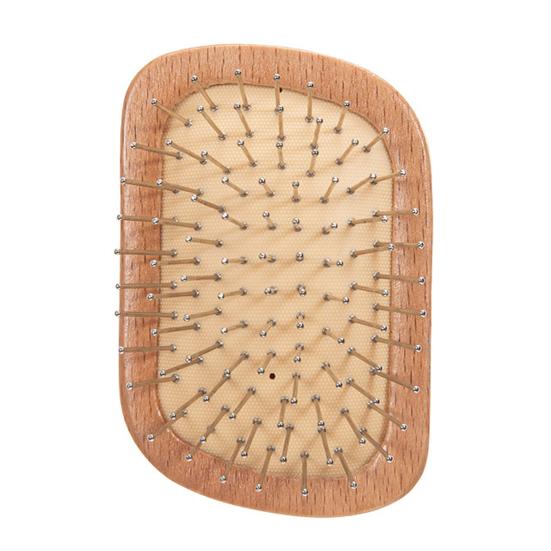 Masaż skóry głowy szczotka do włosów z igłami bambusowymi/stalowymi przenośne mężczyźni kobiety prostokąt drewniane rozczesywanie włosów grzebień do stylizacji narzędzie fryzjerskie