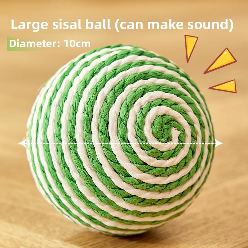 Pet Cat Sisal Balls for Self-entertainment and Boredom, Durable and Biting Cat Toys, Interactive Little Cat Balls, Cat Toys
