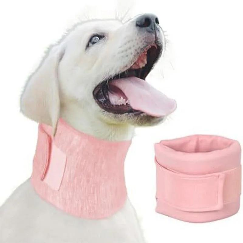 

Soft Foam Lined Elizabethan Dog Collar Orthopedic Puppy Neck Brace Guard Protector After Surgery Recovery Collar for Small Dogs L рожевий