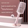 Curved Macaron Rib Comb: Women's Styling, Fluffy Curly Hair Air Cushion Massage Comb