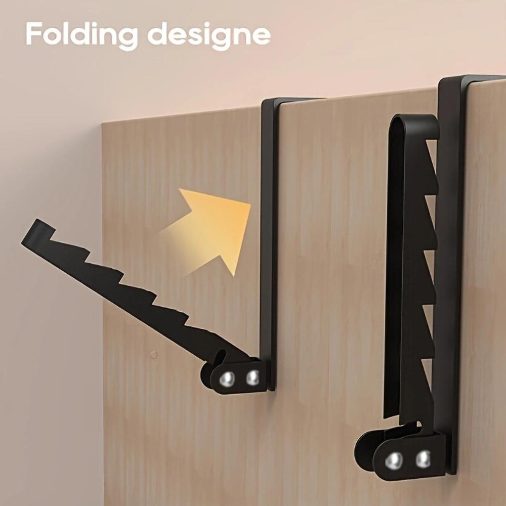 Space-Saving Collapsible Hooks 5 Groves Drying Laundry Rack Creative Over-Door Coat Rack  Home
