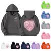 Kids Long Sleeve Pullover Hoodie with Letter Print and Front Pocket, Loose Fit Casual Sweatshirt for Boys and Girls