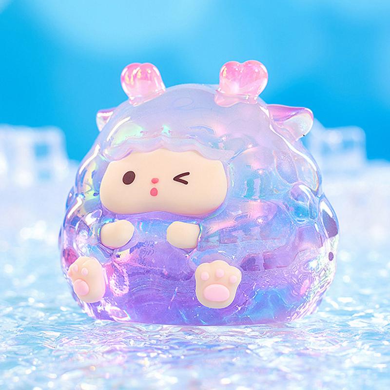 Collectible Desktop Ornaments Creative Action Figure Random Toys Play Figure Transparent Doll Figurines For Birthday New Year