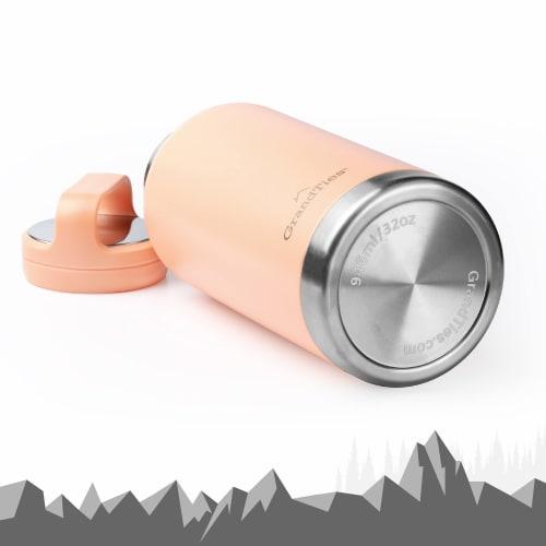 GRANDTIES Premium Vacuum Insulated Stainless Steel Wide Mouth Water Bottle, 946ml, Available In 9 Colors, Includes Two Lids, Easy-to-Clean Large Openi