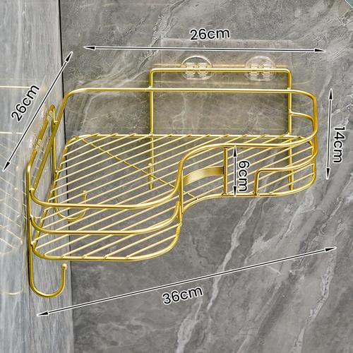 Golden Bathroom Triangle Storage Rack Corner Wall Mounted Washbasin Bathroom Storage Rack Bathroom Accessories Corner Shelf