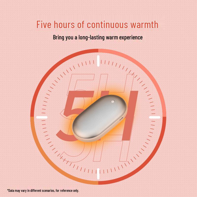 Pebble Mini Portable Rechargeable Metal Hand Warmer with Double-Sided Heating