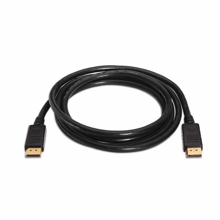 Câble DisplayPort 4K - AISENS - 3 m - 60 Hz - DP mâle - Compatible DisplayPort 1.0, 1.1, 1.2 - Broches or 24K