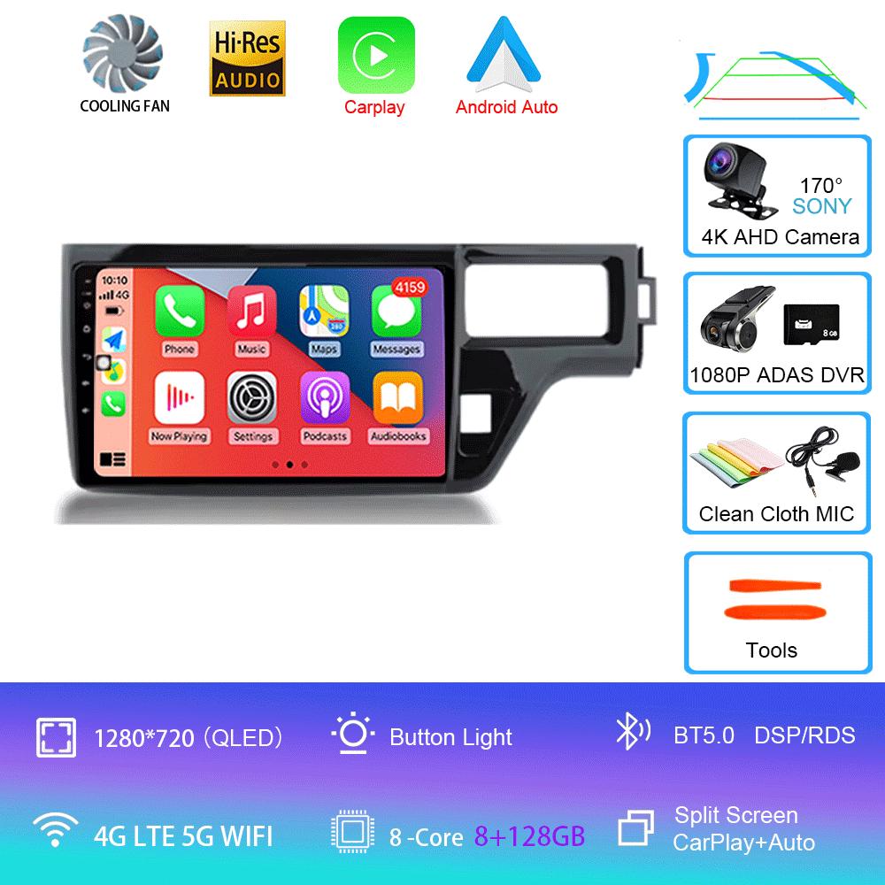 For Honda Stepwgn 5 2015 - 2021 RHD Car Radio Multimedia Headunit QLED System Navigation GPS Auto Android 2 Din DVD