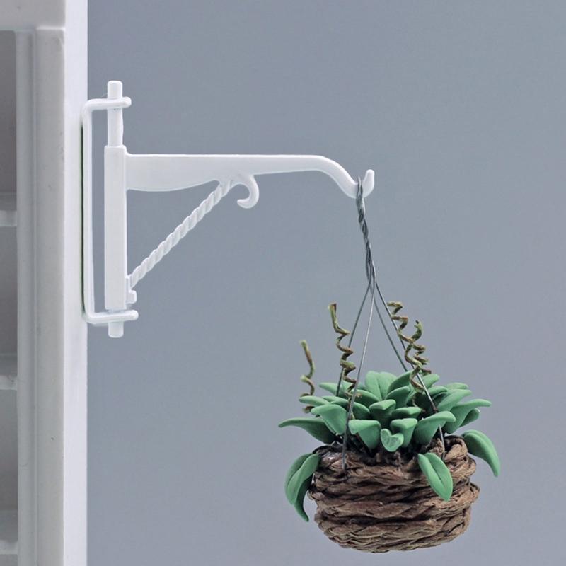 Realistic Hanging Potted Plant Miniature Planter For 1/12 Doll House Scene Setting Plant Pot Living Room Decoration