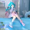 New Hatsune Miku Anime figure Pink sakura sitting position PVC Action figure model toy decoration collect gifts