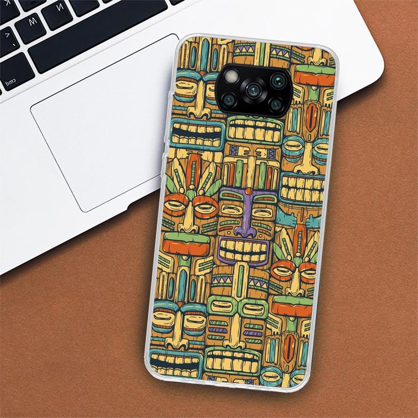 Mayan Stone Totem Pole Phone Case For Xiaomi Poco X3 Nfc X4 Gt X5 Pro M5S M4 M3 M2 F5 F4 F3 F2 F1 Mi Note 10 Fundas Shell