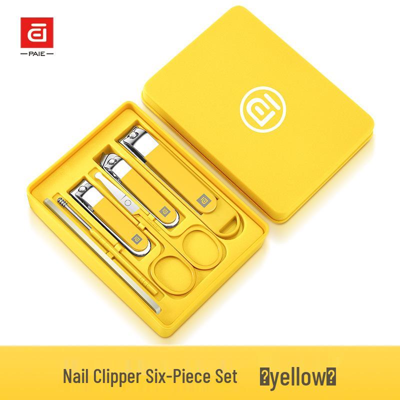 High-End Angled Nail Clipper Set - Anti-Splatter Foot Care Tools (4-6 Pieces)