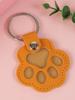 Pet Hair Keepsake Keychain PU Cat Paw Keychain Cute Paw-Shaped Memorial Charm for Keyrings Bags and Personal Mementos