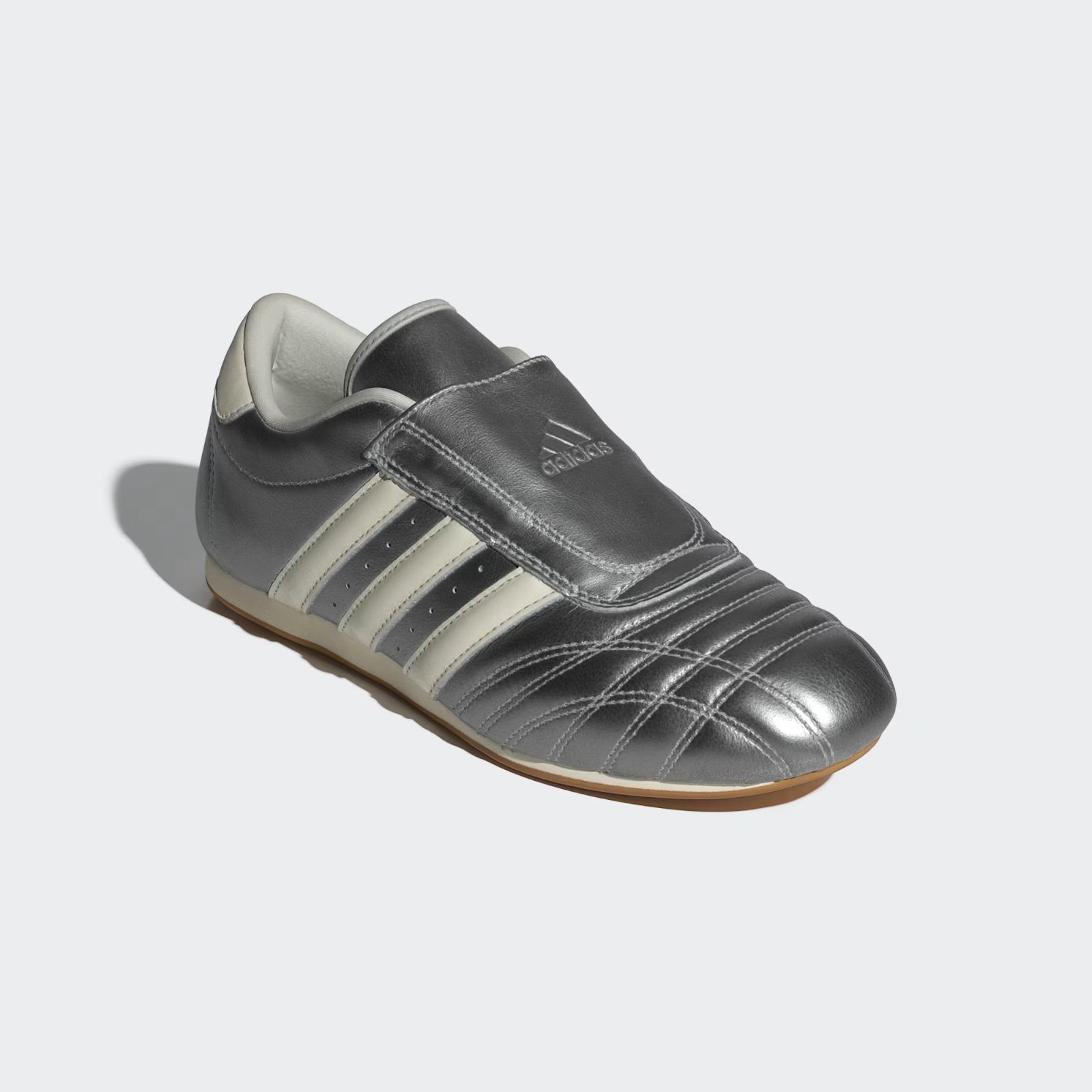 JS4023 adidas Originals Taekwondo Silver Metallic Off White Gum (Men s) 8.5