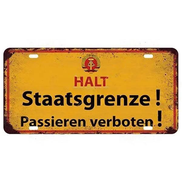 Vintage Berlin City Plate War Aluminum Sign Store Bar Metal Home Club Man Cave Pub Decor Painting Plaques Poster Wall Decoration