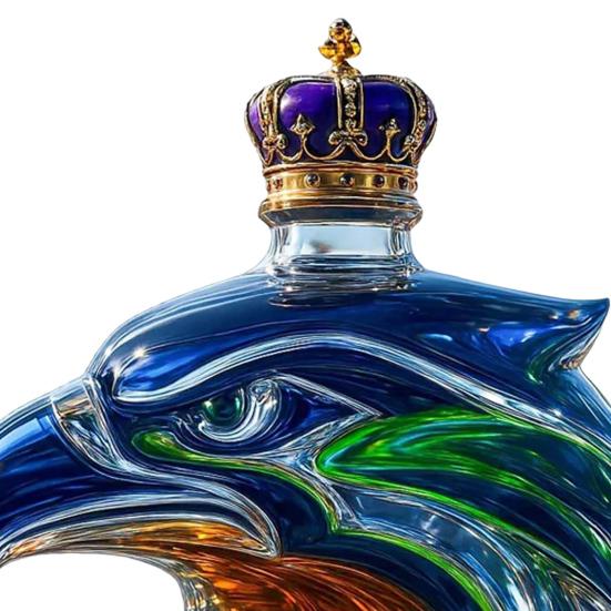 Láhev na whisky s orlí hlavou Unikátní skleněná karafa 3D Nádoba na likér pro whisky Víno Koktejly Kávu