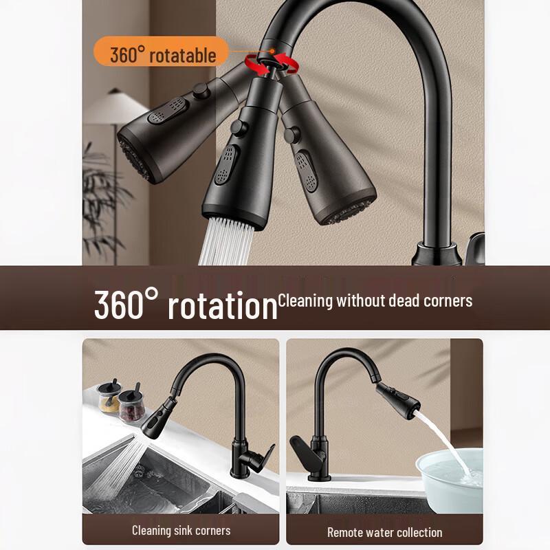 COOKSS Kitchen Faucet Extender with Swivel Sprayer