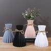 Plastic Flower Vase Creative Origami Vase European Pleated Vase Waist Folding Flower Vase Folding Paper Style Dry Flower Bottle