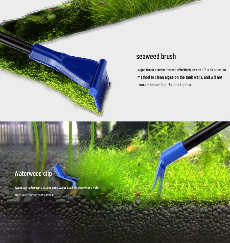 LONDA Aquarium Cleaning Set: Algae Remover, Scraper, and Fish Net Supplies