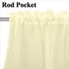 W132CM Sheer Curtains Curtain Sheers Light Filtering Rod Pocket Transparent Voile Curtains for Bedroom Living Room