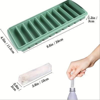 2pcs Silicone Ice Cube Trays with Lids Long Narrow Ice Stick Molds, Flexible Reusable,Easy Release,Perfect for Small Mouth Sport Bottles,Juice Bottles