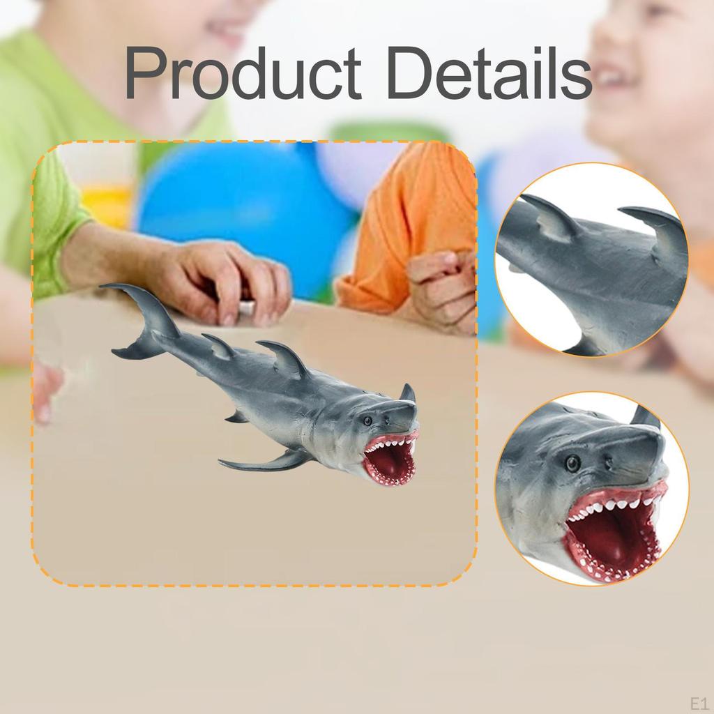 Great White Shark Figurine Learning Toy Party Favor Decorative Collectible Marine Creature Model