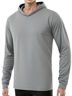 KEFITEVD Quick-Drying Fishing Wear, Running Sweatshirt, Air Conditioning Protection, Light Gray, Size M