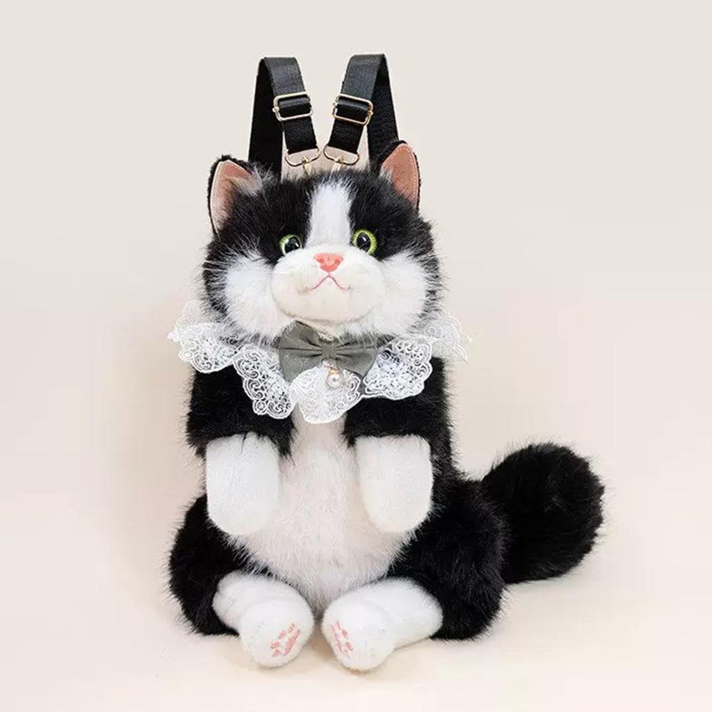 Schoolbag Simulation Kitten Doll Backpack Backpack Toy for Girl Birthday Children's Day Gift Cartoon Cute