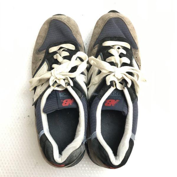 New Balance M996ST Sneakers in Pelle Made in USA Uomo 24.0 Blu Navy Grigio Scarpe da Ginnastica Basse(USATO)