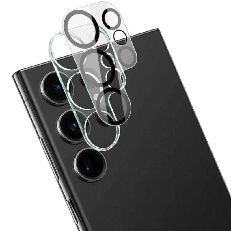 For Samsung Galaxy S23 Ultra Camera Lens Protector WANLONFENG HD Clear Silk Printing Lens Film with Cleaning Cloth