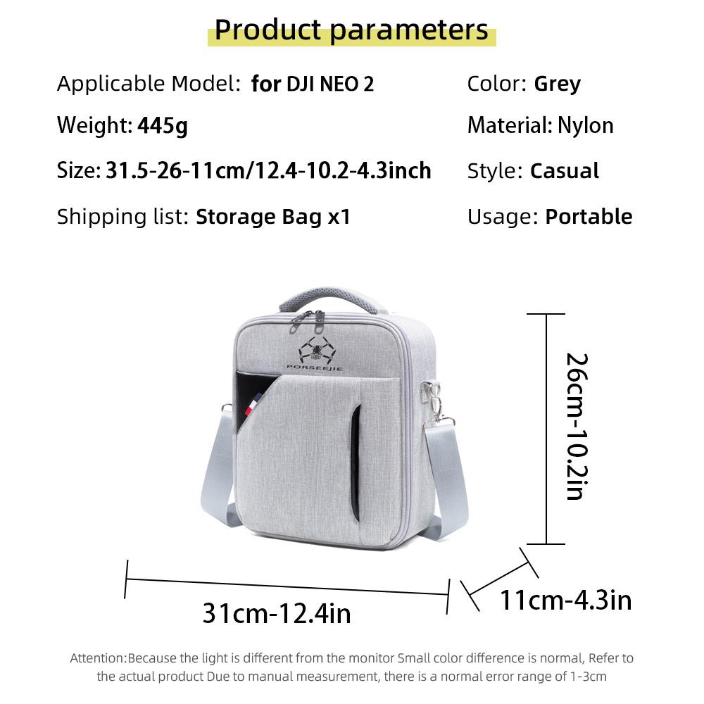 Shoulder Storage Bag For DJI Neo 2 Nylon Portable Carrying Case Travel Outdoors Handbag For DJI Neo 2 Drones Accessories