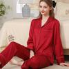 Silk Pajama Set For Women Spring Summer Light Breathable Lounge Sleepwear For Home Use