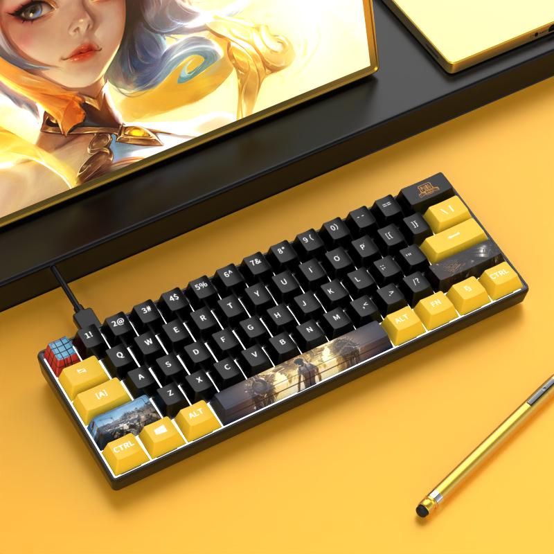 61-Key Mechanical Mini Keyboard for Gaming & Office - Blue, Black, Brown, Red Switches