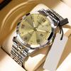 Men's Luxury Waterproof Steel Band Watch with Calendar - Trendy Fashion Design