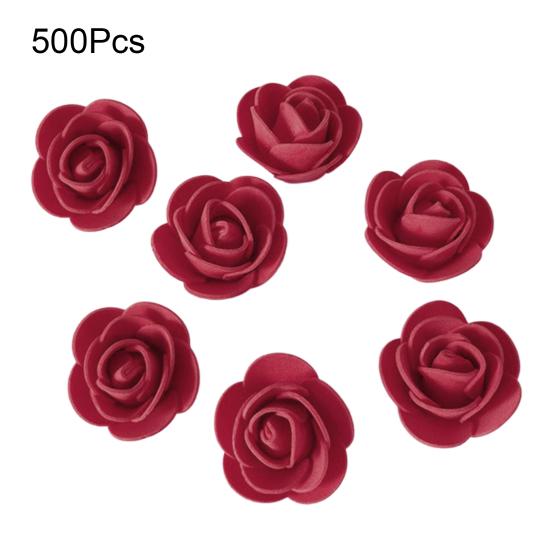 500 Pcs Mini Artificial Foam Rose Bulk Small Rose Flower Head for DIY Flower Arrangement Wall Garland Backdrop Wedding Bridal Shower Decor