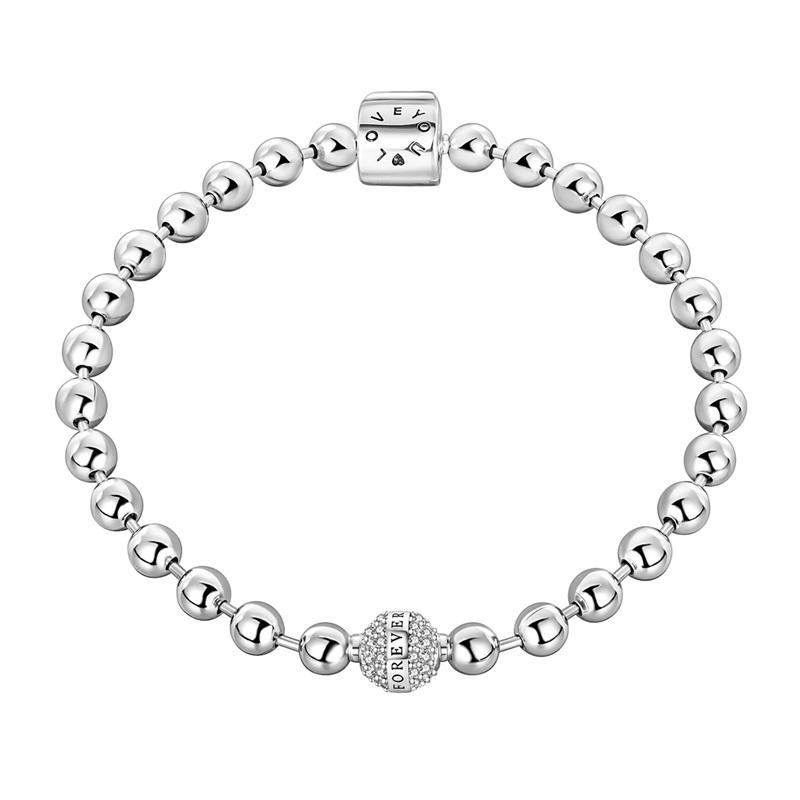 100% Silver Bracelet Fit Original Design Beads Charms DIY Jewelry Making Dazzling CZ Chain Bracelet For Women