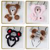 Bärenohren-Stirnband für Damen Mädchen Niedliches Bären-Haarband Halloween Weihnachten Kostüm Cosplay Kopfschmuck Cartoon Haar-Accessoires
