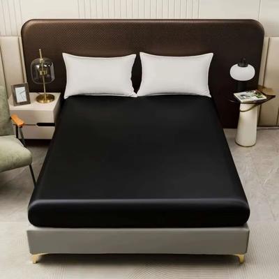 Mattress Topper Waterproof Mattress Cover Solid Color Satin Silk Matress Protector Breathable Dust Proof Bedspread Household